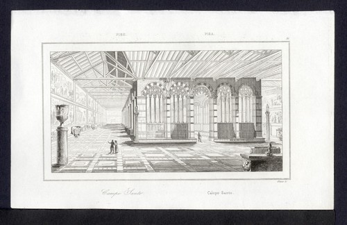 Pisa camposanto incisione - pisa,, ,