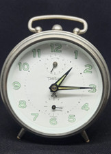 PETER orologio da tavolo meccanico vintage a corde SVEGLIA FUNZIONANTE GERMANY