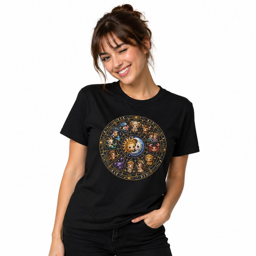 Shirt zodiaco sole luna - t-shirt,