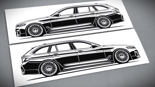 Adesivo bmw g31 alpina - adesivo,