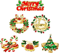 12 Portatovaglioli Natalizi