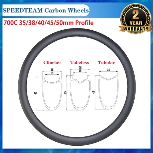 Cerchio carbonio 700c bici - 700c, da