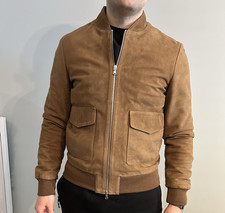 Giubbotto In Vera Pelle Scamosciata Made In Italy Solofra Sartoria Artigianale