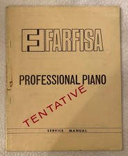 FARFISA Pianoforte Professionale Tentativo - Manuale di Servizio ORIGINALE