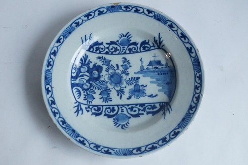 Assiette faïence delft - assiette,