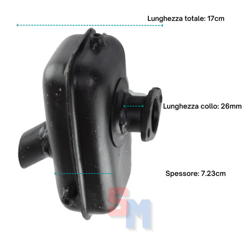 Marmitta silenziatore motore - silenziatore,