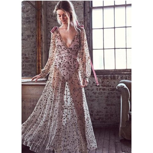 Loveshackfancy maxi abito - maxi,