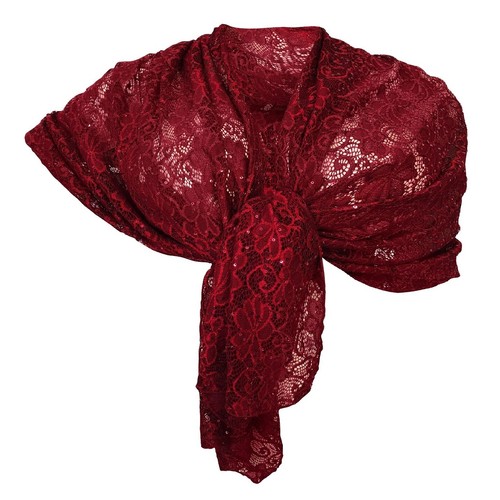 Sciarpa pizzo paillettes - sciarpa,