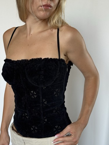 Top donna corsetto velluto