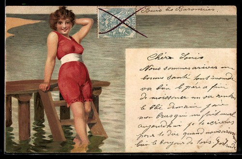 Litografia bellezza spiaggia - litografia,