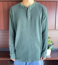 Maglia waffle Henley verde
