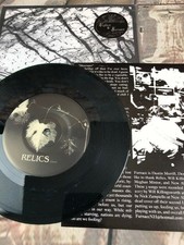 Relics & Furnace 45 Rpm Green Vinyl 7" Hardcore Punk makeshift origami 2007