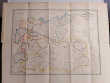 Cartina - Europa centrale comprendendo l'Austria, la Prussia...Polonia - 1853