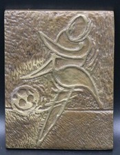 PLACCA IN BRONZO CALCIO 85 x