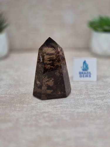 Point morion smoky quartz - point,