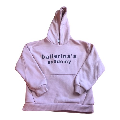 Felpa con cappuccio rosa zara - con,
