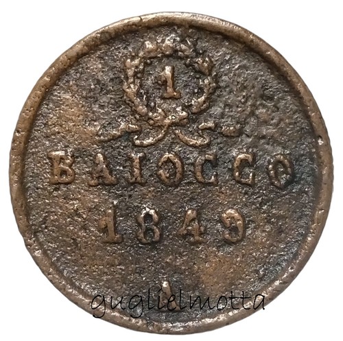 Baiocco 1849 ancona - baiocco, moneta