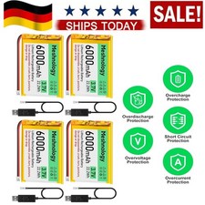 4x Batteria LiPo 3,7V 6000