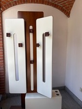 appendiabiti da terra in legno vintage, design Luigi Sormani, fine anni '60