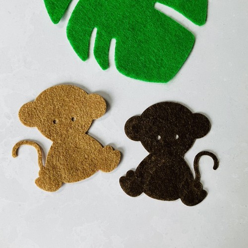 Felt die cut monkey - felt,