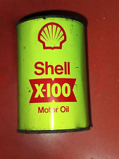 Latta olio Shell X-100 vintage collezione latta intera mai aperta