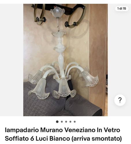 Lampadario murano veneziano - lampadario,