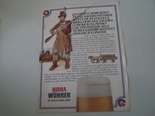 advertising Pubblicità 1981 BIRRA WUHRER