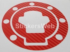 Adesivo Tappo Serbatoio SUZUKI GSX-R GSXR 600 750 1000 (Carbonio Rosso) C.515