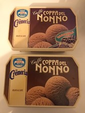 *Introvabili e rare* n.2 vaschette gelato al caffè Coppa del Nonno anni 2000