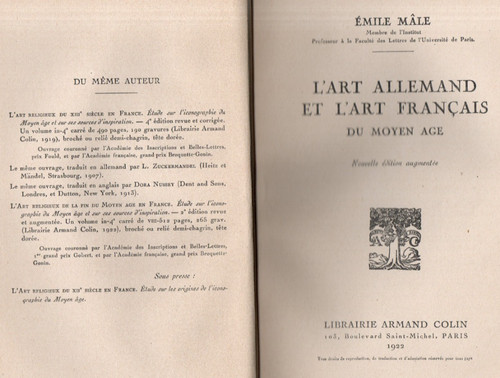 émile mâle 1922 l - 1922, l'art