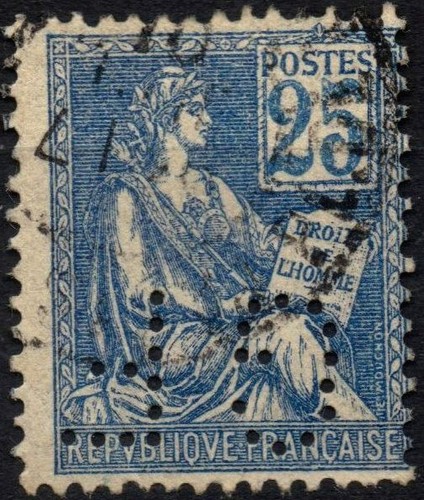 Francia 1900 perfin usato - -,