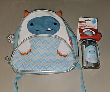 Zaino Skip Hop Zoo bambino età prescolare 3-4, Yeti con bottiglia di paglia 12 m+