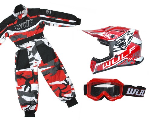 Set mimetico rosso maschera