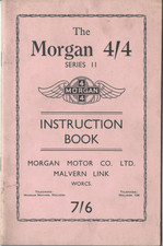 MORGAN  4/4  serie II – Instruction book ENGLISH LANGUAGE