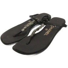 Sandali Chanel metallo argento
