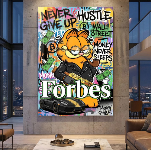 Garfield waffe quadro - garfield,, ak-47-waffe