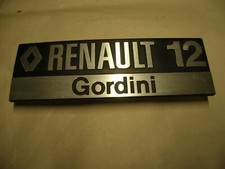 RENAULT 12 GORDINI MONOGRAMME ARRIERE NEUF ORIGINE D'EPOQUE