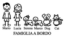 FAMILY VINYL STICKER ON BOARD
