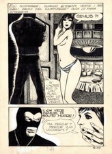MILO MANARA GENIUS #12 ORIGINALE ART PAGE 117 - SPLENDIDA OPERA A FUMETTI 3/4 SPLASH