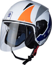 CASCO MOTO JET SPARCO SP503 BIANCO/ARANCIO TAGLIA L SPARCO DOPPIA VISIERA