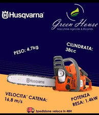 MOTOSEGA HUSQVARNA 120 II 38cc 1.4Kw CON GARANZIA ITALIA 