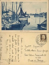 CERVIA IL PORTO CON BARCHE A VELA D'EPOCA  ORMEGGIATE -N.49784