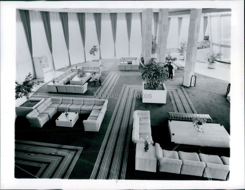 1977 americana hotel lobby - americana,