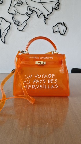 Borsa trasparente arancione - trasparente,