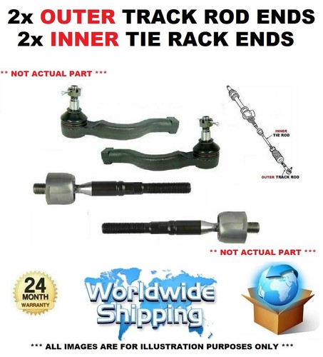 2xouter 2xinner track rod ends - track,