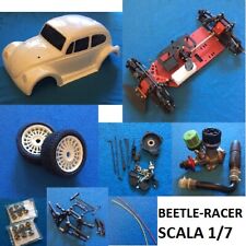SERIE DI RICAMBI RC MACCHINA VOLKSWAGEN BEETLE-RACER A SCOPPIO SCALA 1/7 BYCMO