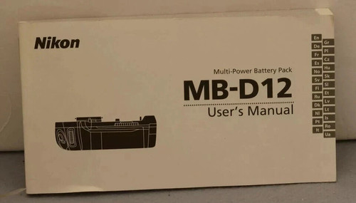 Nikon d12 user manual - nikon, user's