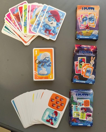 Set mazzi carte puffi - set,