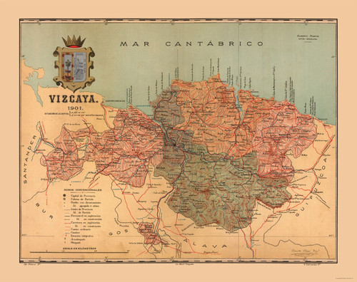 Mappa storica biscaglia - storica,