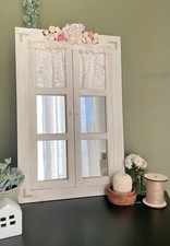 Specchio Finestra Con Tende Di